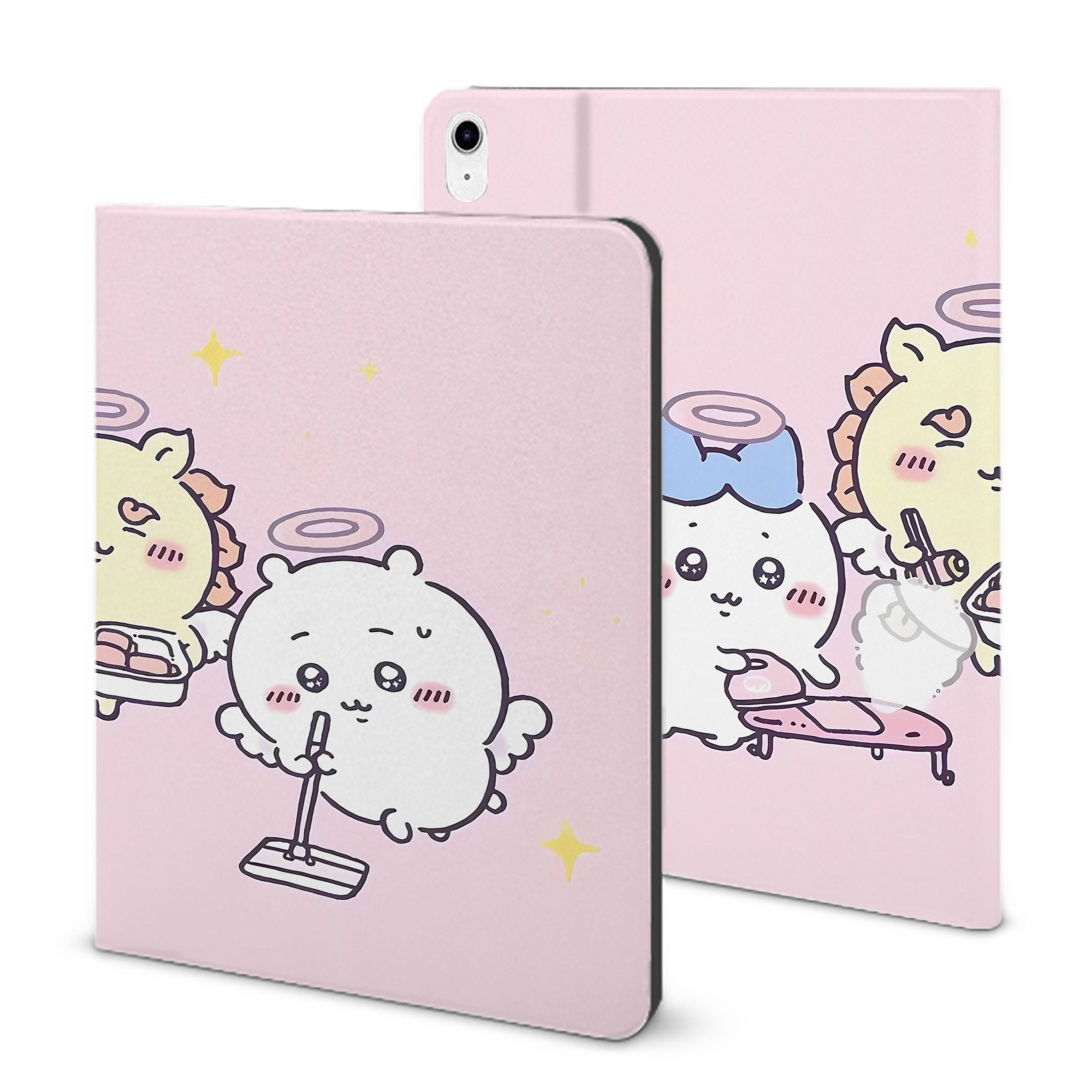 （画像用） ちいかわ Chii-kawa IPad ケース ブック型 PUレザー TPU 耐衝撃 軽量 薄型 ペン収納なし 全面保護 IPad 各モデル対応